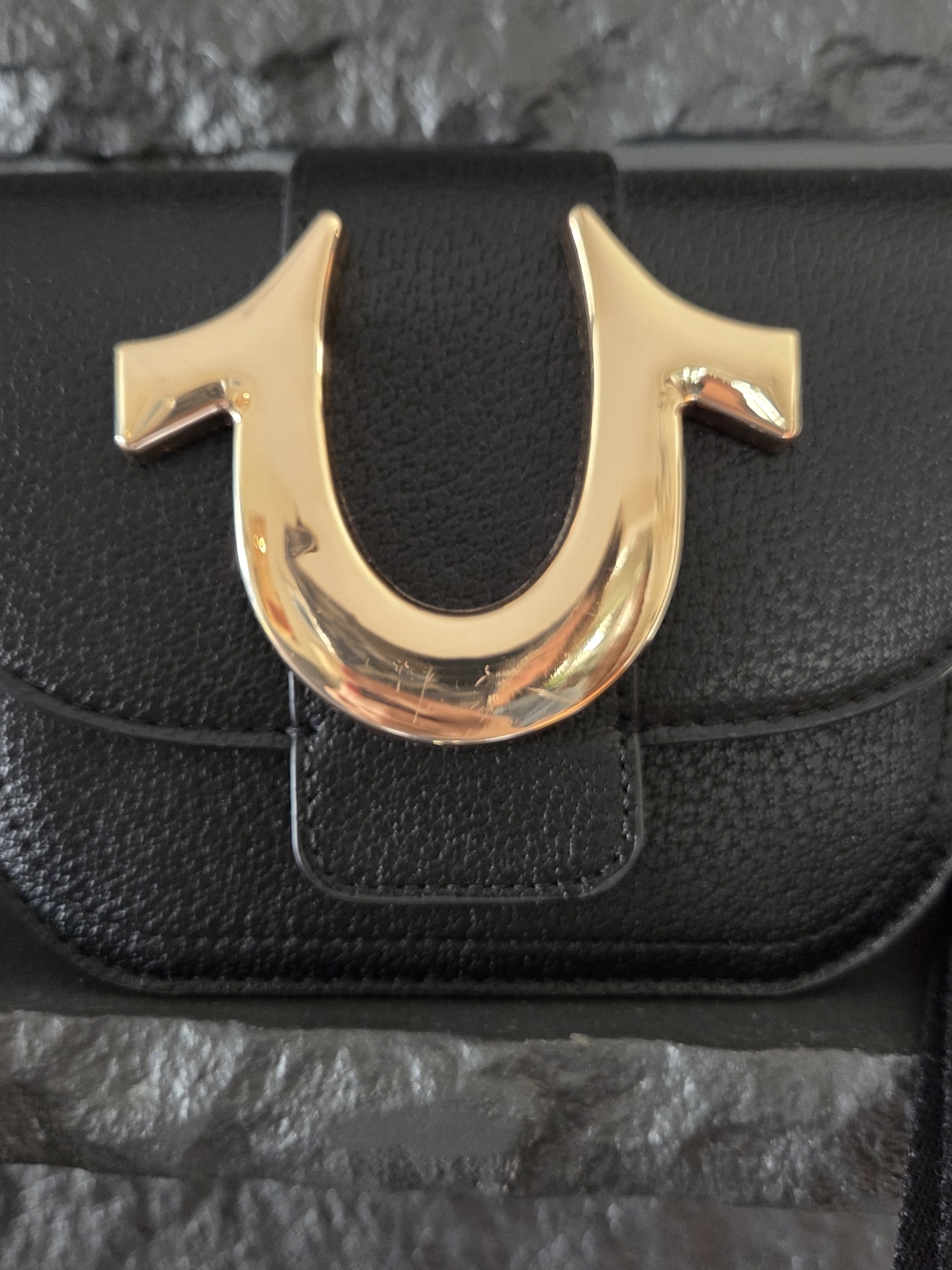 True Religion Black Crossbody Bag with Gold Accent - Women - Picture 2 of 6